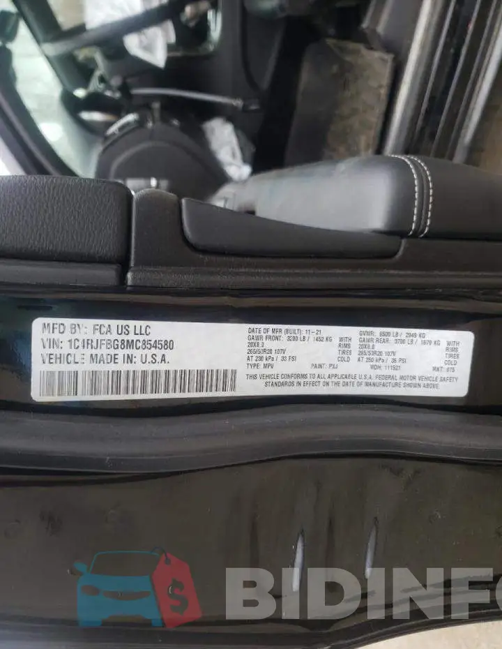 1C4RJFBG8MC854580 Photo# 13