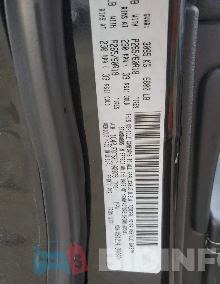 1C4RJFBT5FC102075 Photo# 12