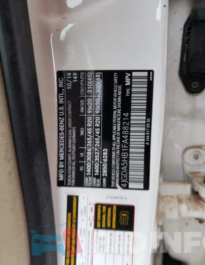 4JGDA5HB1FA488214 Photo# 13