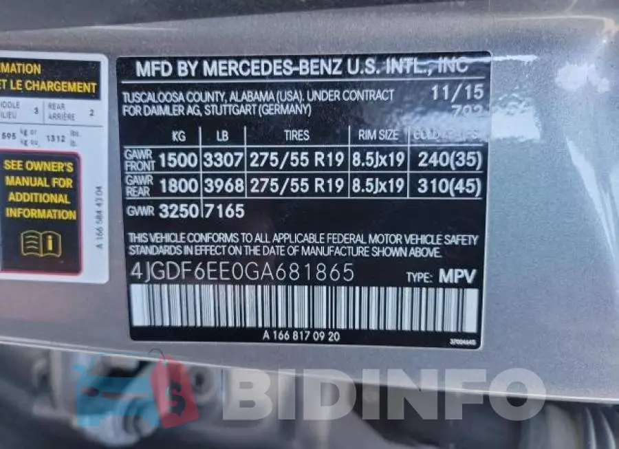 4JGDF6EE0GA681865 Photo# 10