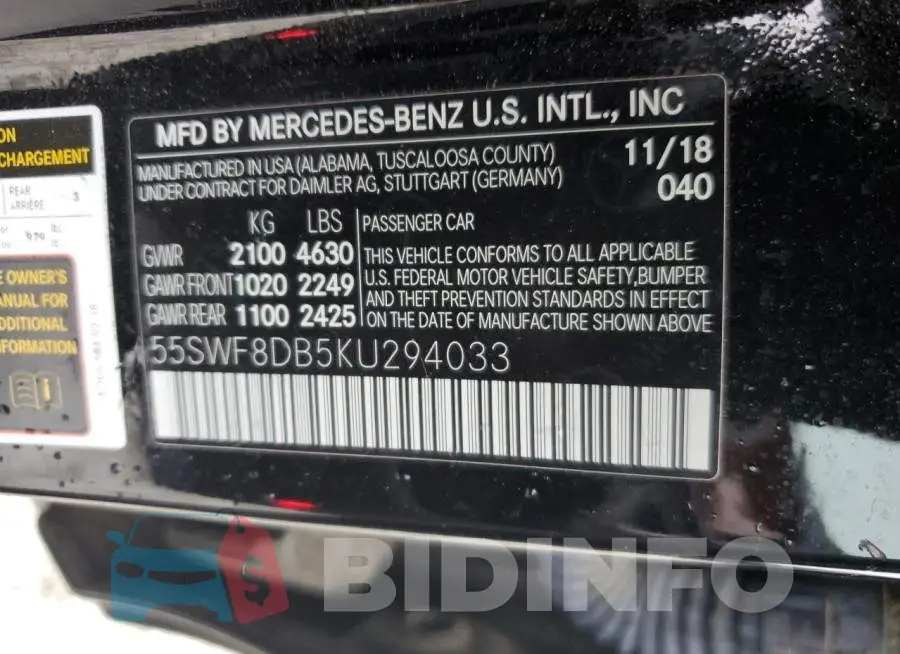 55SWF8DB5KU294033 Photo# 12