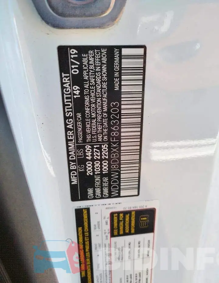 WDDWJ8DBXKF863203 Photo# 13