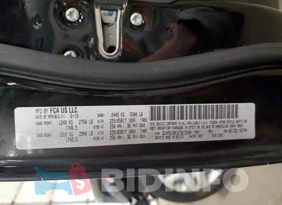 3C4PDCAB1KT815544 Photo# 14