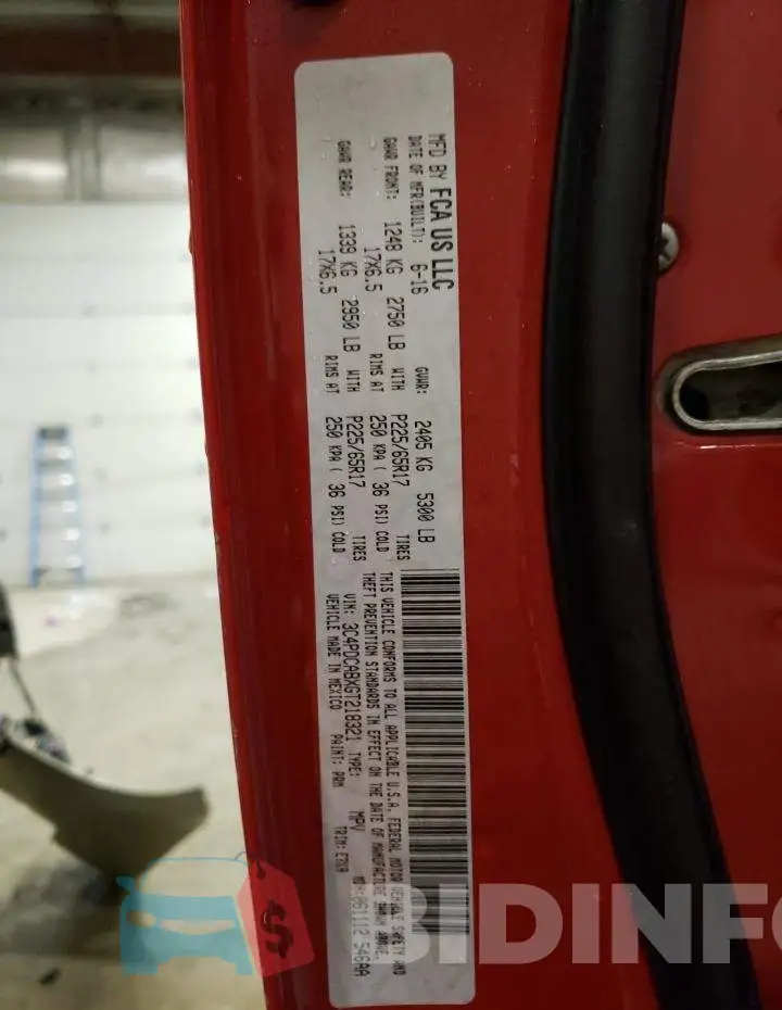 3C4PDCABXGT218321 Photo# 13
