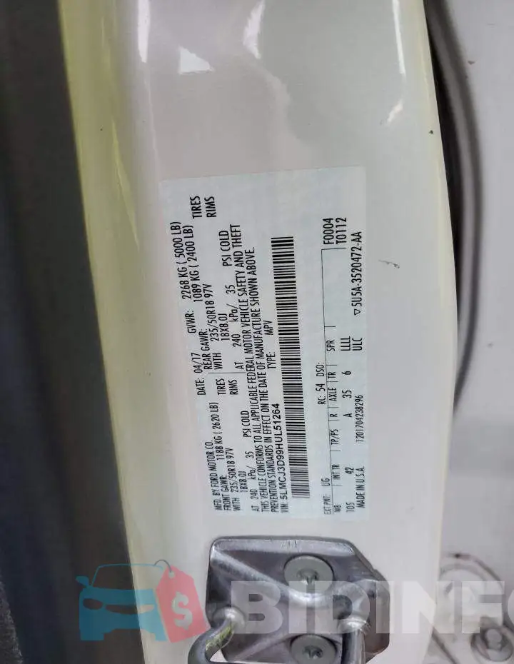 5LMCJ3D99HUL51264 Photo# 13