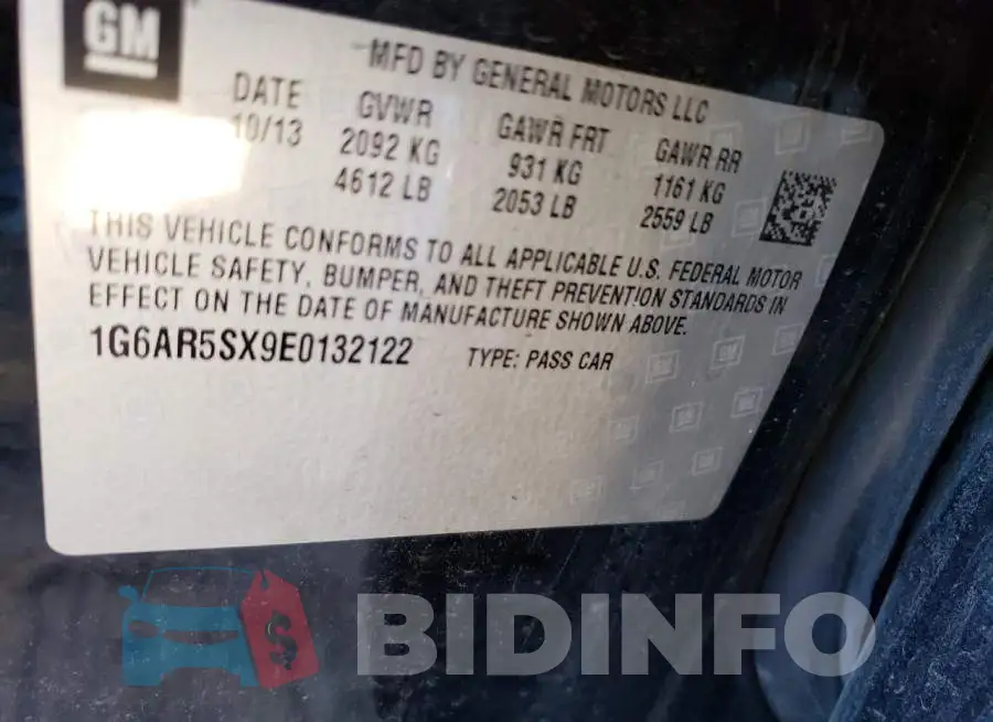 1G6AR5SX9E0132122 Photo# 12