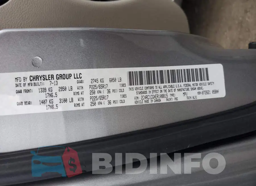 2C4RC1CGXER108815 Photo# 12