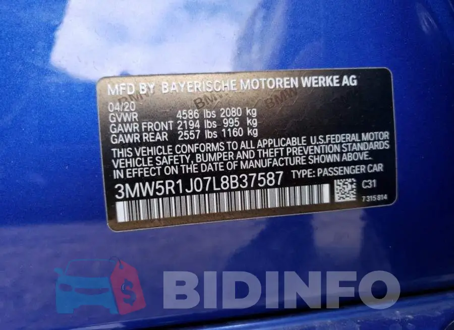3MW5R1J07L8B37587 Photo# 13