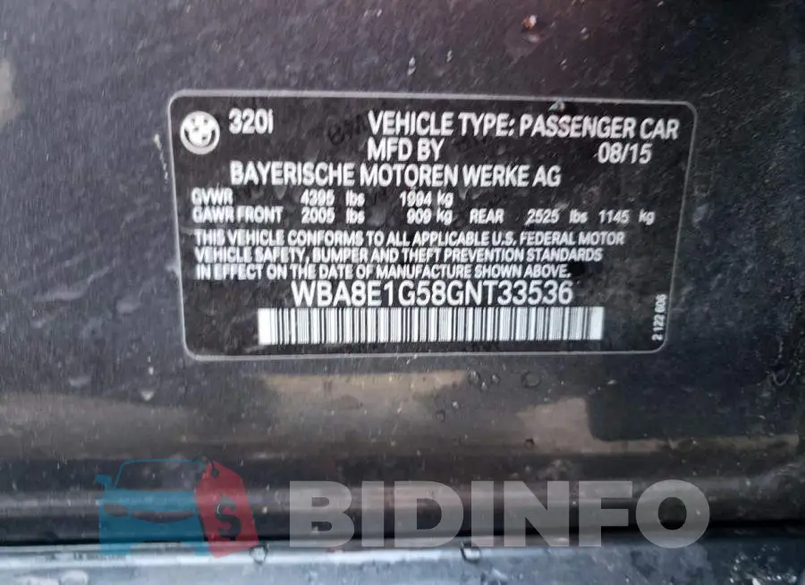 WBA8E1G58GNT33536 Photo# 12