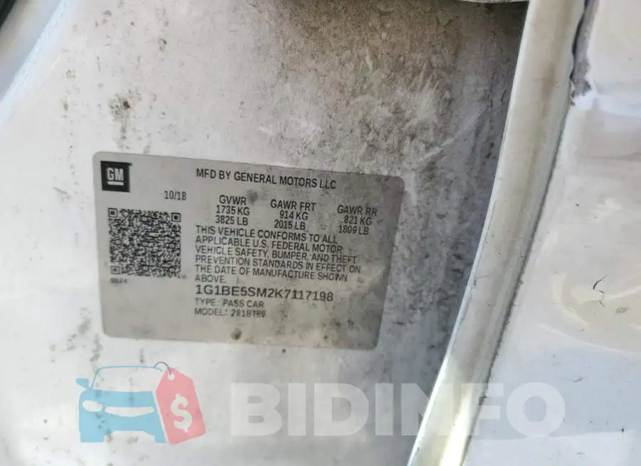 1G1BE5SM2K7117198 Photo# 12