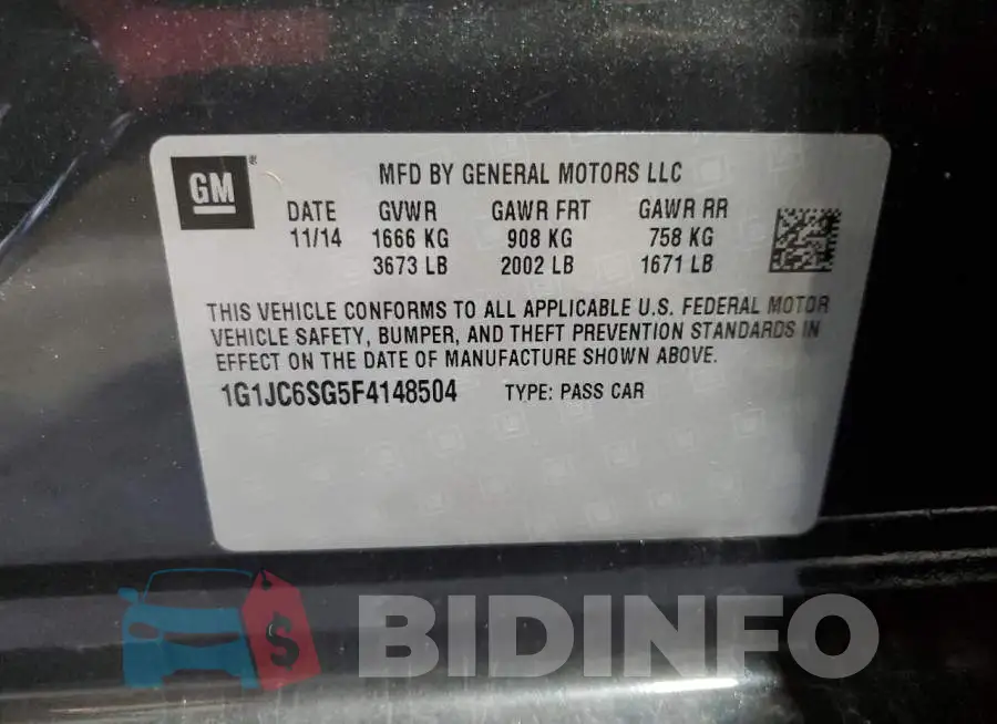 1G1JC6SG5F4148504 Photo# 12
