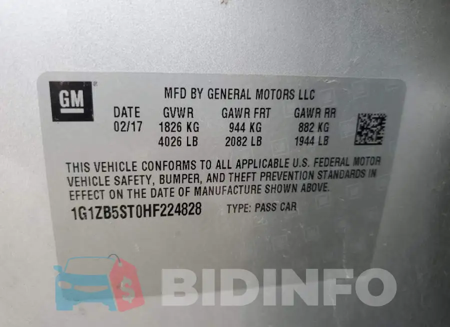 1G1ZB5ST0HF224828 Photo# 10