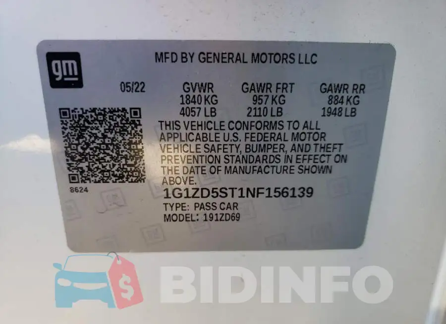 1G1ZD5ST1NF156139 Photo# 13