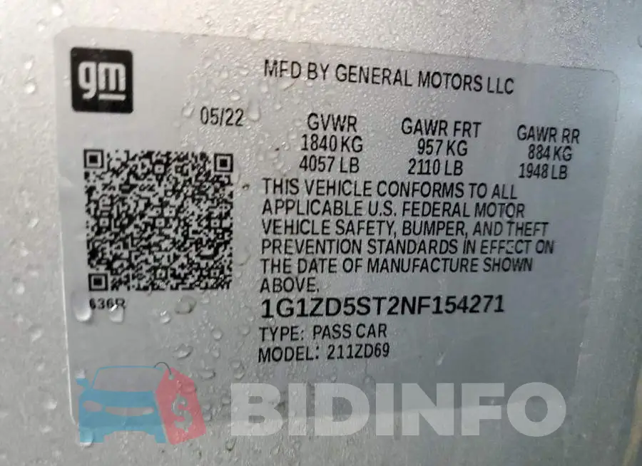 1G1ZD5ST2NF154271 Photo# 12