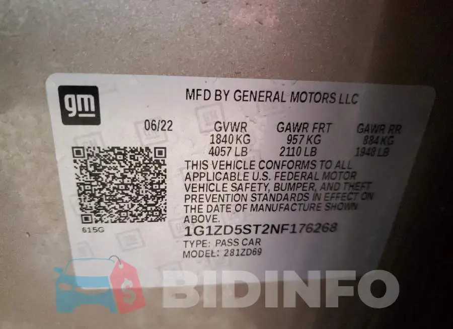 1G1ZD5ST2NF176268 Photo# 13