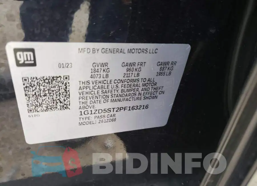 1G1ZD5ST2PF163216 Photo# 12