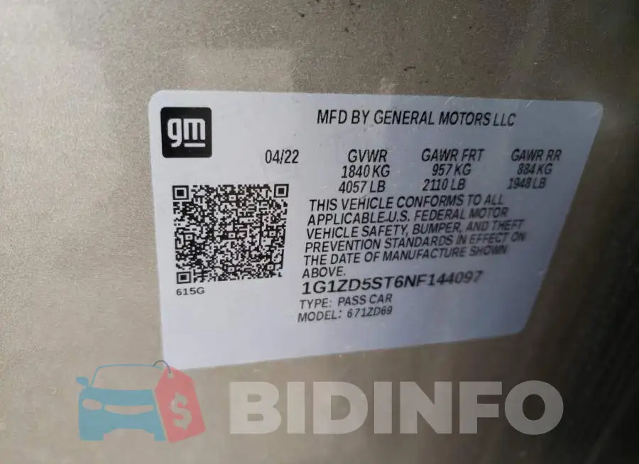 1G1ZD5ST6NF144097 Photo# 13