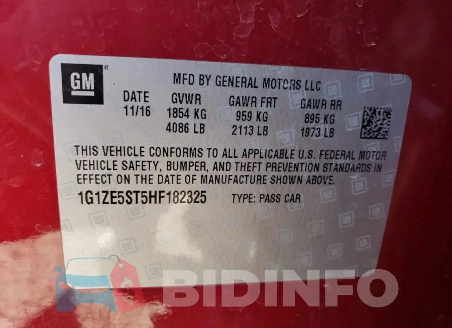 1G1ZE5ST5HF182325 Photo# 12