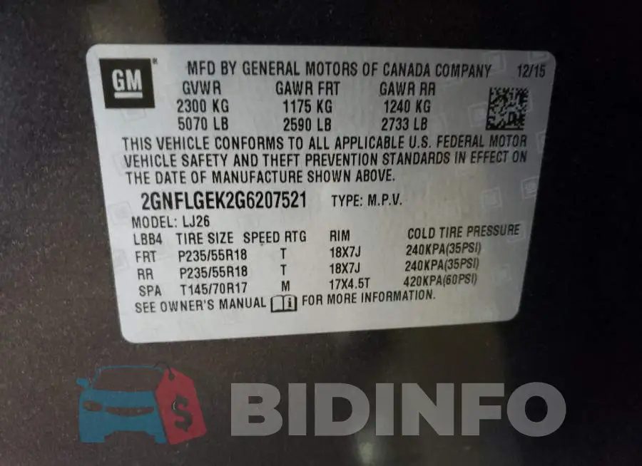 2GNFLGEK2G6207521 Photo# 10