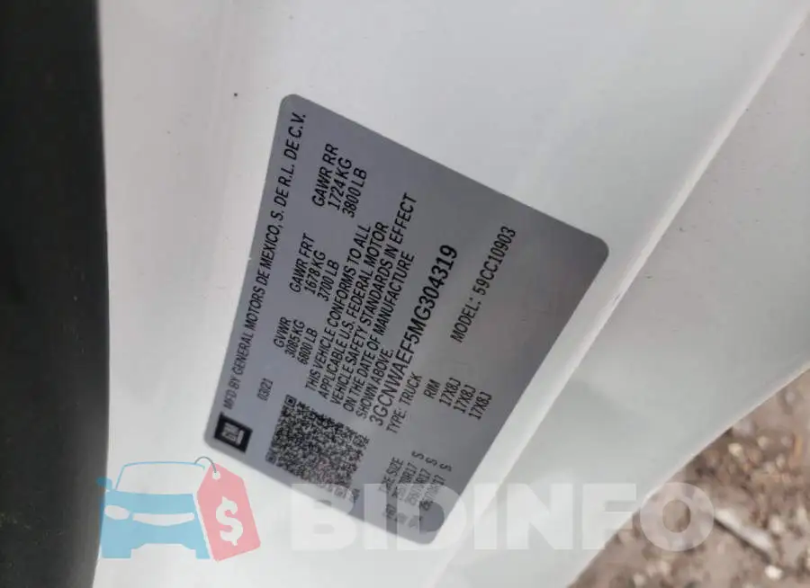 3GCNWAEF5MG304319 Photo# 12