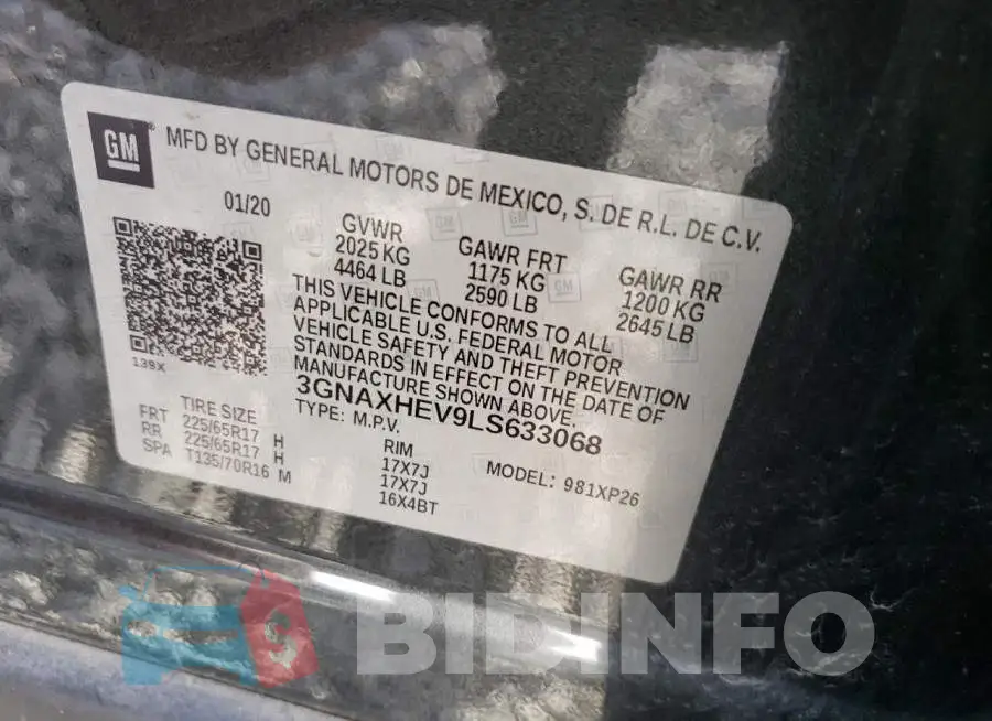 3GNAXHEV9LS633068 Photo# 13