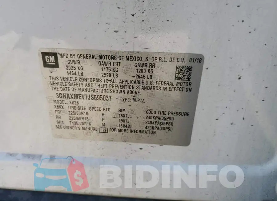 3GNAXMEV7JS595037 Photo# 12
