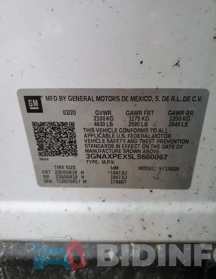3GNAXPEX5LS660067 Photo# 13