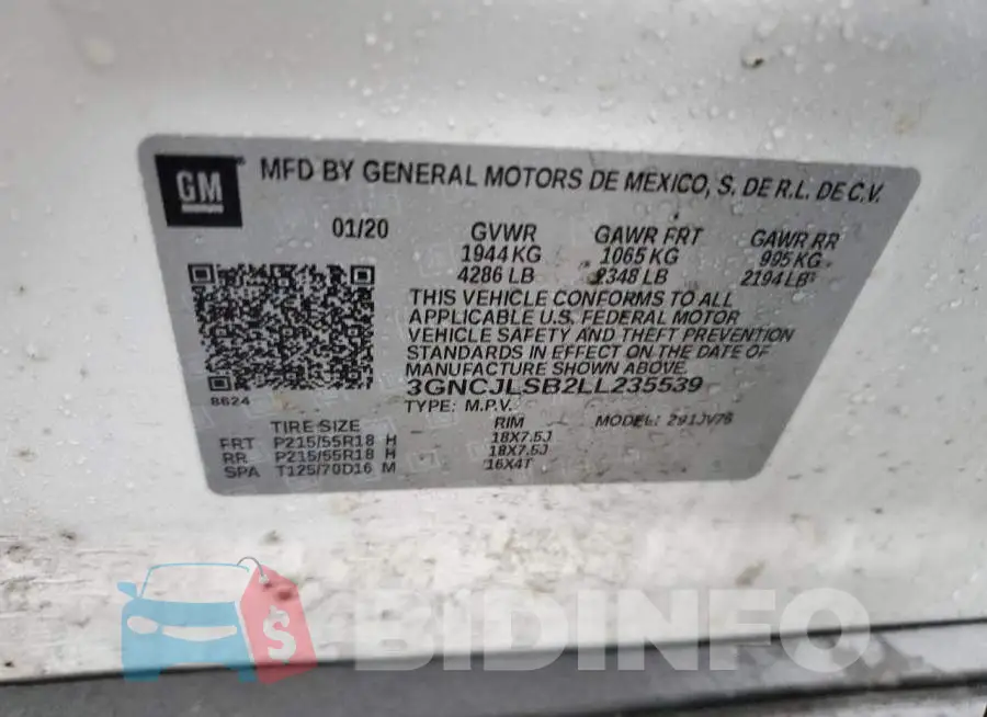 3GNCJLSB2LL235539 Photo# 13
