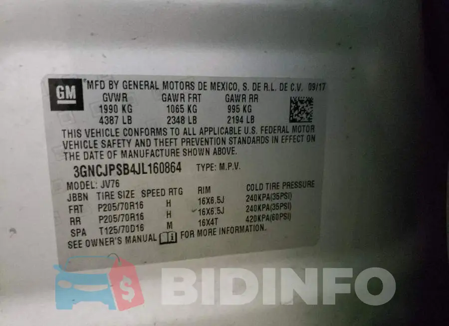 3GNCJPSB4JL160864 Photo# 12