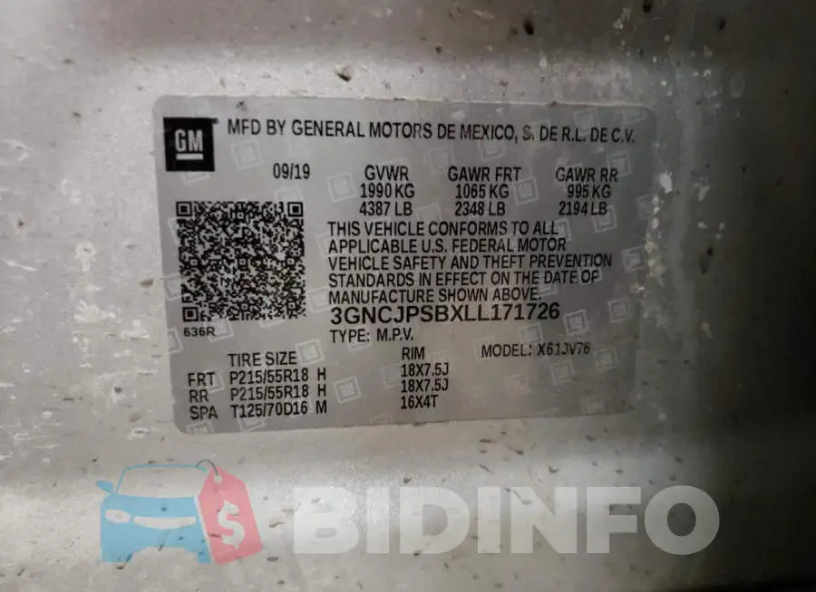 3GNCJPSBXLL171726 Photo# 14