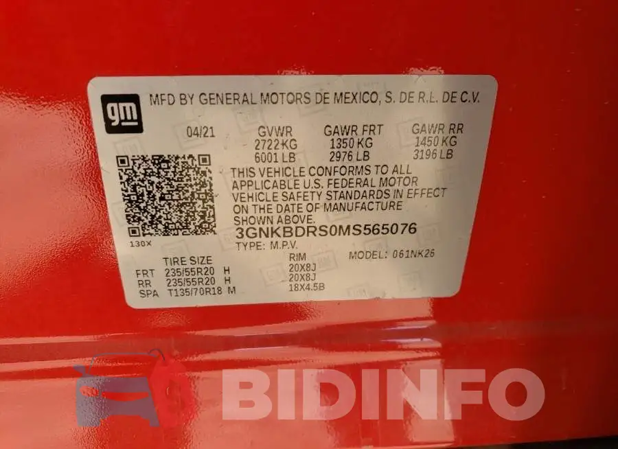 3GNKBDRS0MS565076 Photo# 13