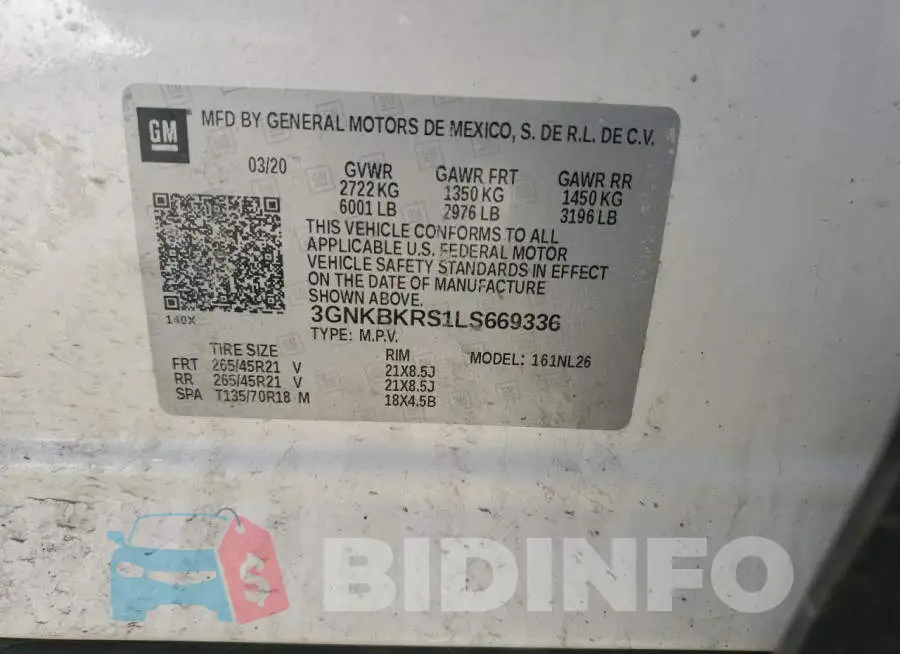 3GNKBKRS1LS669336 Photo# 13