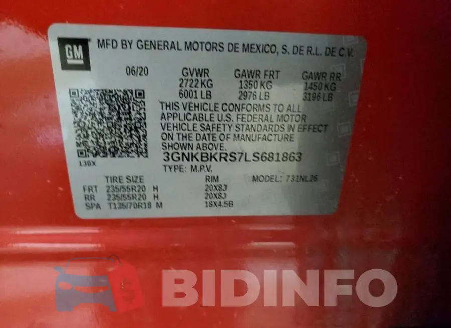 3GNKBKRS7LS681863 Photo# 13