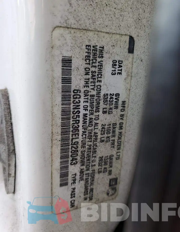 6G3NS5R36EL928043 Photo# 12