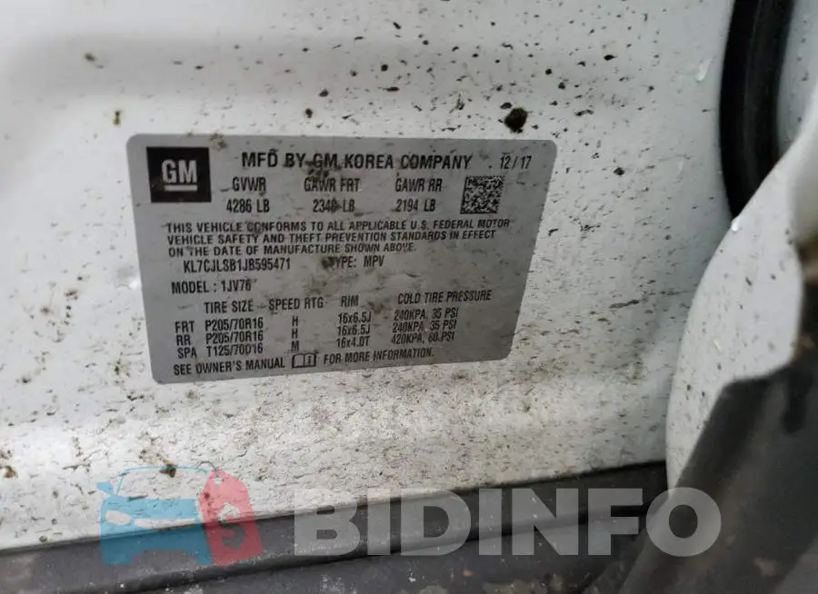 KL7CJLSB1JB595471 Photo# 13