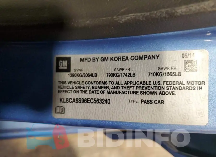 KL8CA6S96EC563240 Photo# 12