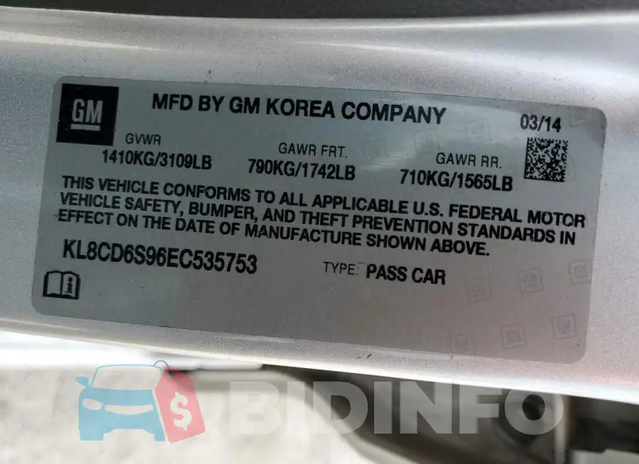 KL8CD6S96EC535753 Photo# 12
