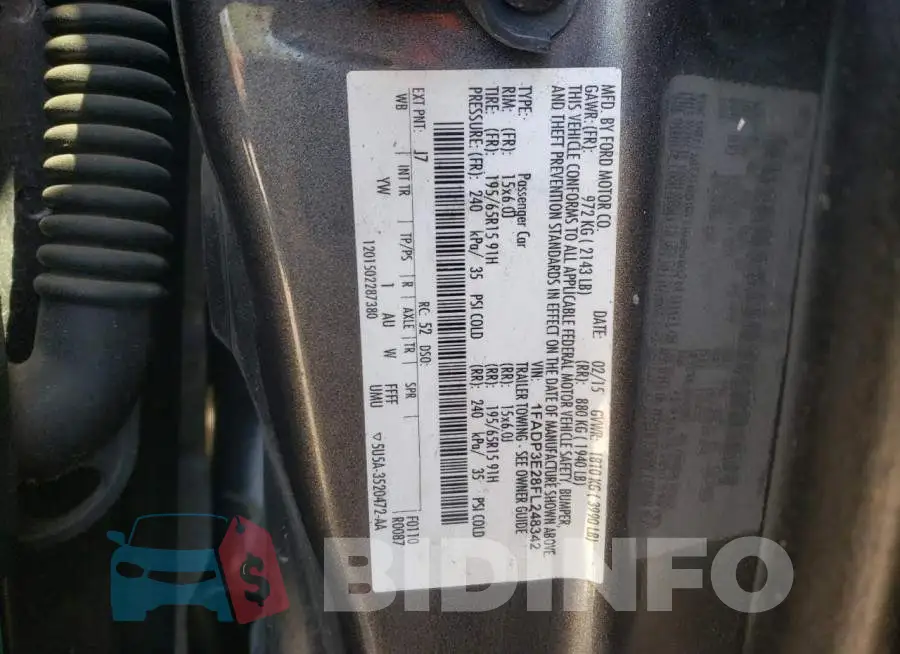 1FADP3E28FL248342 Photo# 12
