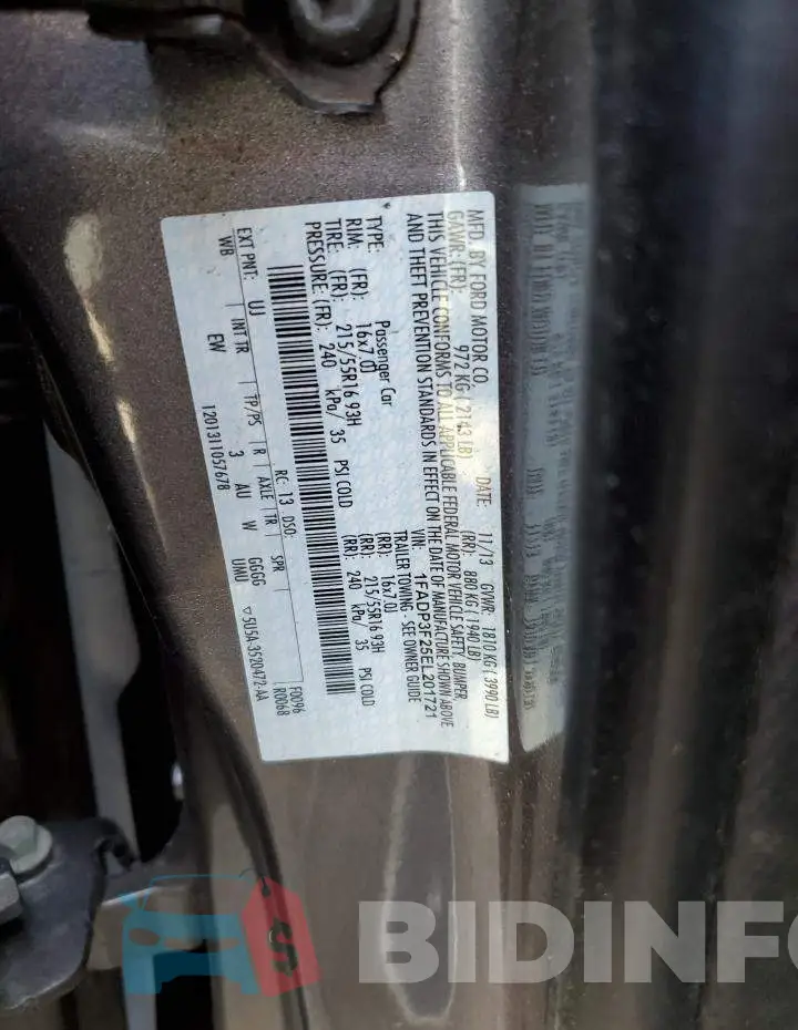 1FADP3F25EL201721 Photo# 12