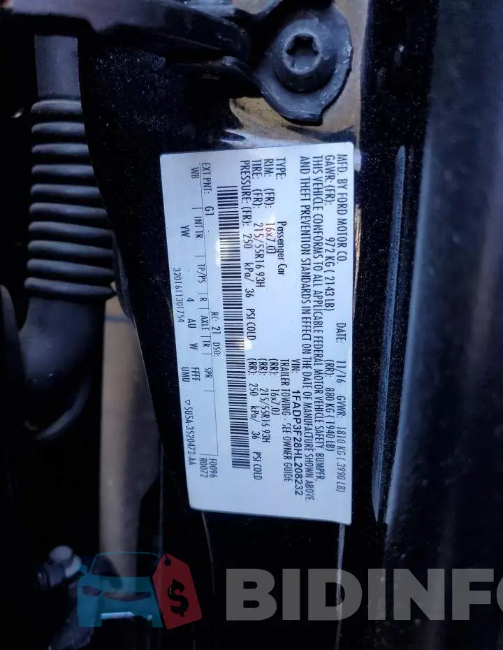 1FADP3F28HL208232 Photo# 13
