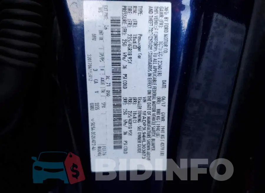 1FADP3L94HL303873 Photo# 13