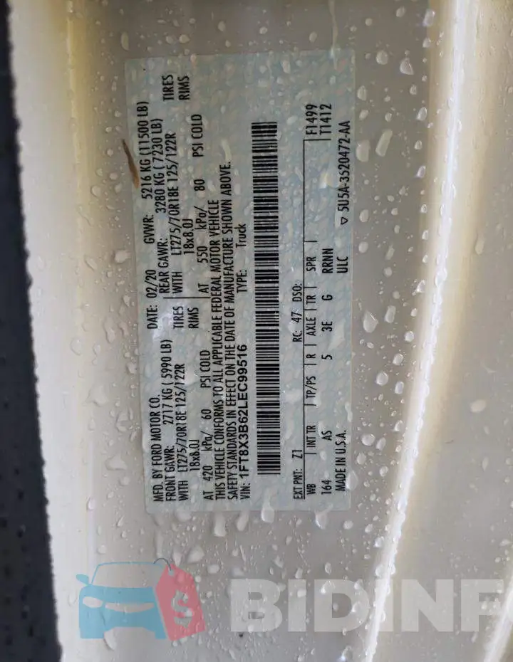 1FT8X3B62LEC99516 Photo# 12