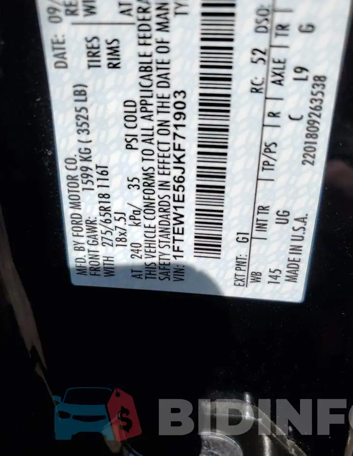 1FTEW1E56JKF71903 Photo# 12