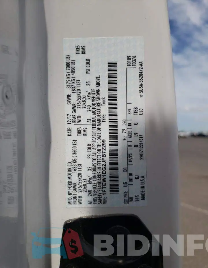 1FTEW1EG2JFB72299 Photo# 13