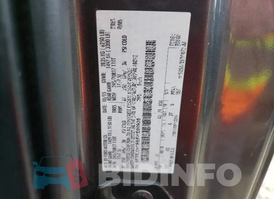 1FTEX1CP6FKE96936 Photo# 12