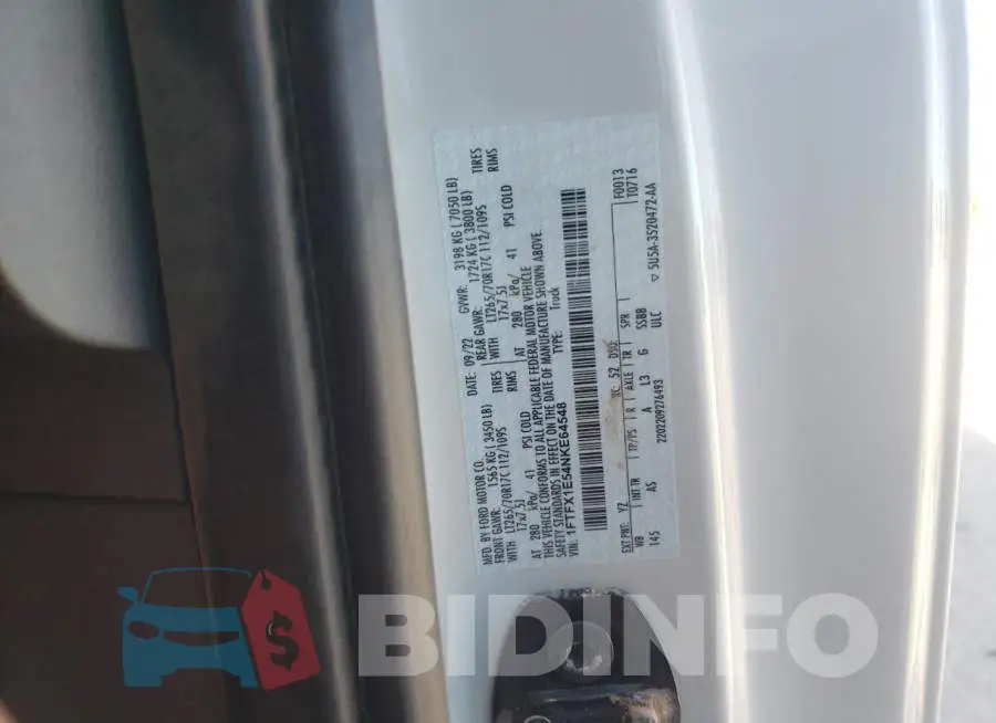 1FTFX1E54NKE64548 Photo# 12