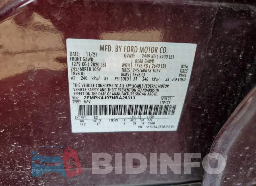 2FMPK4J97NBA28313 Photo# 12