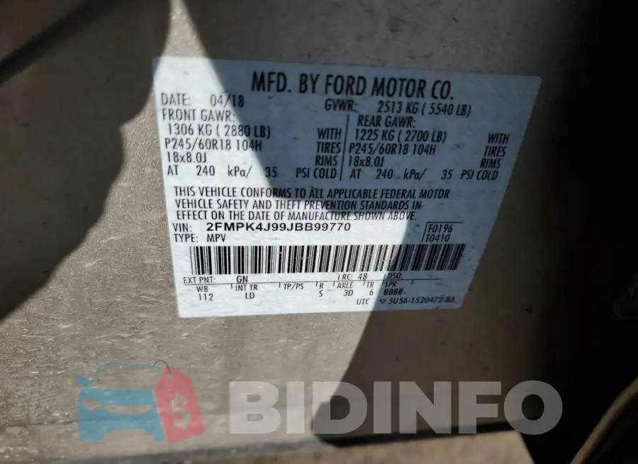 2FMPK4J99JBB99770 Photo# 13