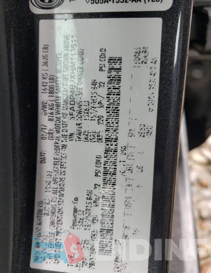 3FADP4BJXHM113611 Photo# 12