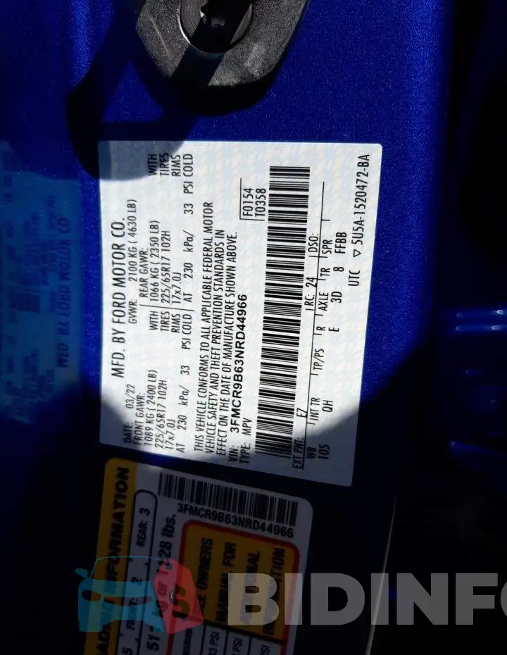 3FMCR9B63NRD44966 Photo# 12